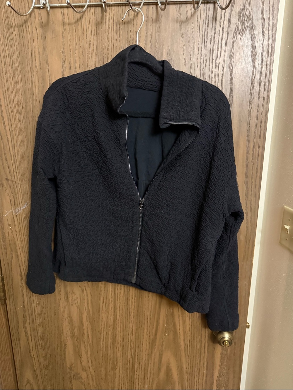 Lululemon Black Textured Zip-Front Womens Jacket